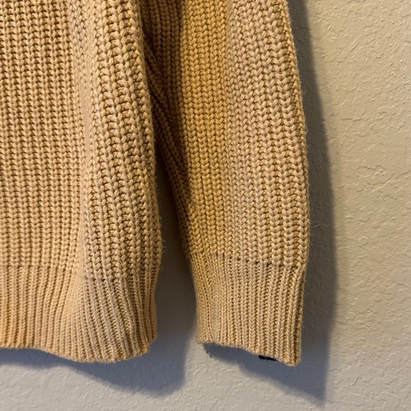 Sanctuary Tan and Black Crewneck Sweater - Picture 2 of 6